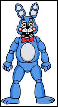 How to Draw Toy Bonnie- FNAF 2- Video Lesson