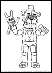 How to Draw Funtime Freddy from Five Nights at Freddy's