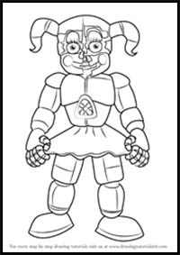 How to Draw Circus Baby from Five Nights at Freddy's