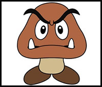 How to Draw a Goomba