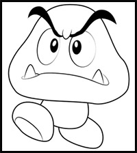 How to Draw Goomba from Super Mario