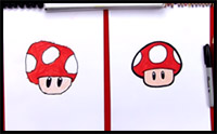 How to Draw a Mario Mushroom