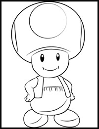 How to Draw Toad from Super Mario