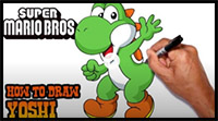 How to Draw Yoshi | Super Mario Bros - YouTube