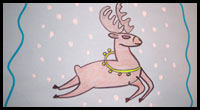 How to Draw a Christmas Reindeer