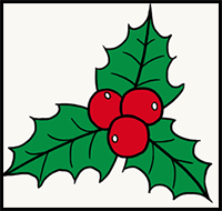 How to Draw  a Holly