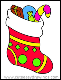 How to Draw Christmas Stockings with Easy Step by Step Winter & Xmas