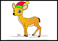 How to Draw Christmas Deer