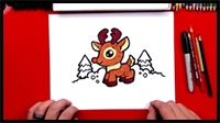 How to Draw Cartoon Rudolph