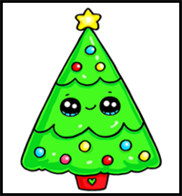 How to Draw a SUPER EASY Christmas Tree