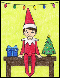 How to Draw an Elf on a Shelf: Easy Step-by-Step Art Lesson for Kids