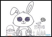 how to draw a cute bunny rabbit easy