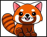 How to Draw a RED PANDA (Easy Step by Step Drawing)