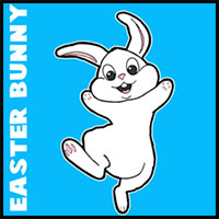how to draw an Easter bunny step by step