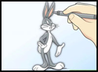 how to draw bugs bunny