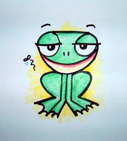 How to Draw a Frog : Easy Cartoon Frog Drawing Tutorial