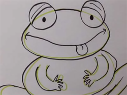 How to Draw a Cartoon Frog Cartooning Lesson