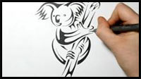 how to draw a koala bear