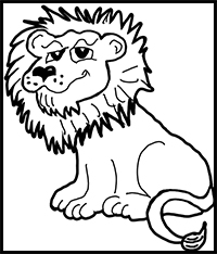 How to Draw Cartoon Lions / Jungle Animals Step by Step Drawing Tutorial 