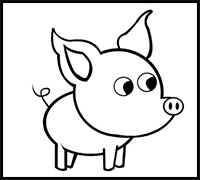 How to Draw a Simple Pig