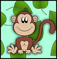 How to Draw Cartoon Monkeys, Apes, Gorillas, and Chimps : Drawing