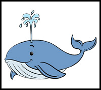 how to draw a whale