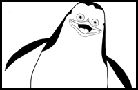 How to Draw Private from Penguins of Madagascar 