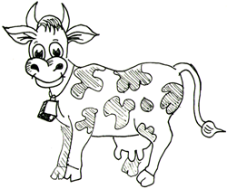 How to Draw Cartoon Cows / Farm Animals Step by Step Drawing Tutorial