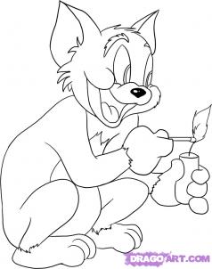 How to Draw Tom the Cat from Tom and Jerry