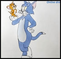 How to Draw Tom and Jerry Easy - YouTube