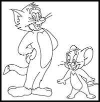 How to Draw Tom and Jerry Cartoon Characters : Drawing Tutorials