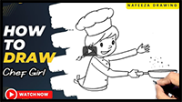 How to Draw Chef Girl