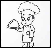 How to Draw a Chef Easy Step by Step