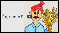 How to Draw Farmer from Word Farmer
