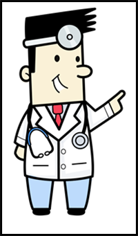 How to Draw a Cartoon Doctor with a Stethoscope Easy Step-by-Step Drawing Tutorial for Kids