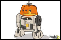 How to Draw Chopper, Grumpy Astromech Droid from Star Wars Rebels