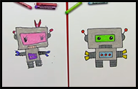 How to Draw a Cartoon Robot