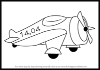 How to Draw Cartoon Fighter Aeroplane