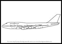 How to Draw Aeroplane Sideview