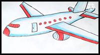 How to Draw a Beautiful Airplane Step by Step