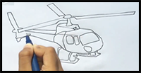 How to Draw a Helicopter Drawing