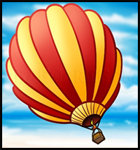 How to Draw a Hot Air Balloon