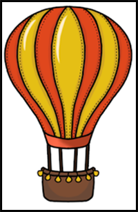 How to Draw a Hot Air Balloon Step by Step for Beginners