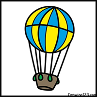 Hot Air Balloon Drawing