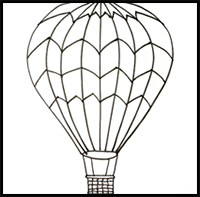How to Draw an Air Balloon Step by Step