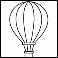 How to Draw an Air Balloon | Easy Drawings