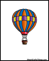 drawing a hot air balloon