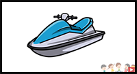 How to Draw a JET SKI in One Minute