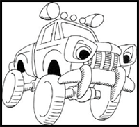 How to Draw a Cartoon Monster Truck in 5 Steps