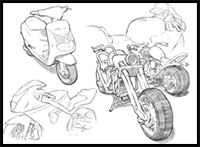 Motorbike Drawing Techniques